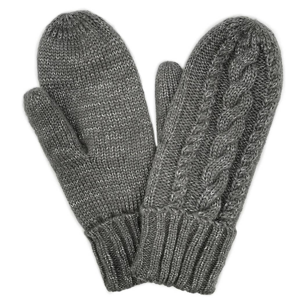 Cable Knitted Mittens