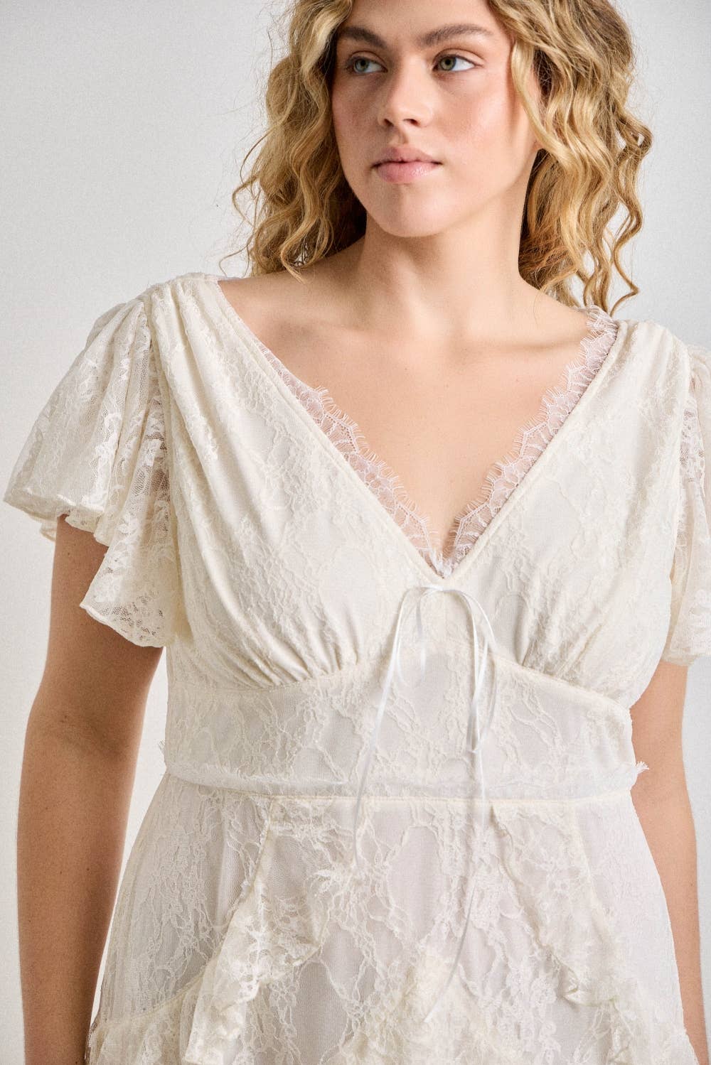 Peony Lace Layered Dress