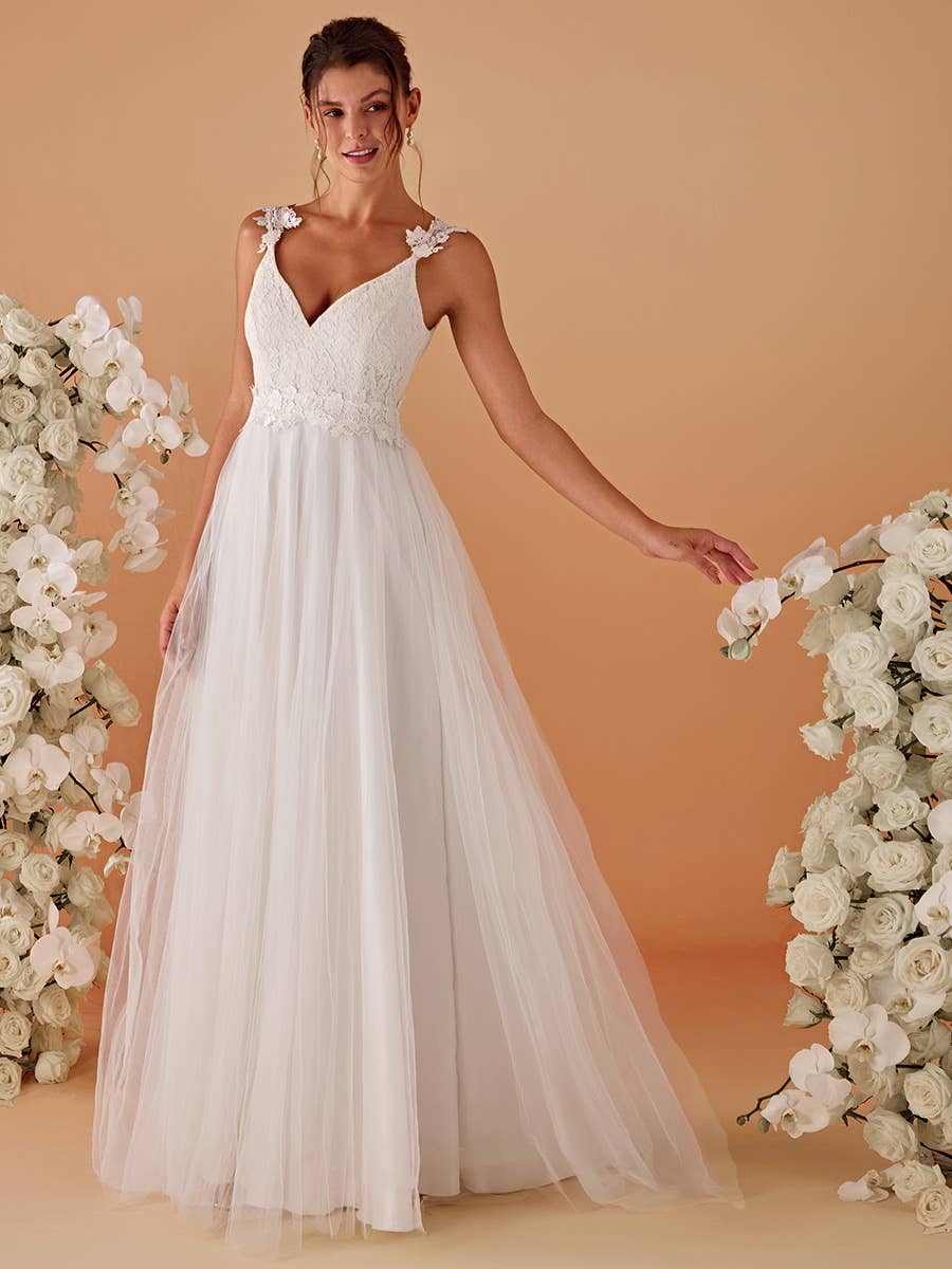woodland green bridesmaid dresses Bohemian A Line Bridesmaid Dresses Chiffon Country Style – TANYA BRIDAL main image 0