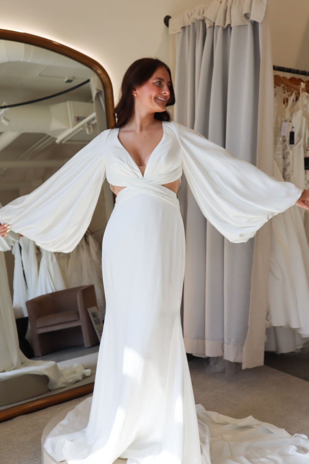 justin alexander long sleeve wedding dress Lace Long Sleeve A-Line Wedding Dress