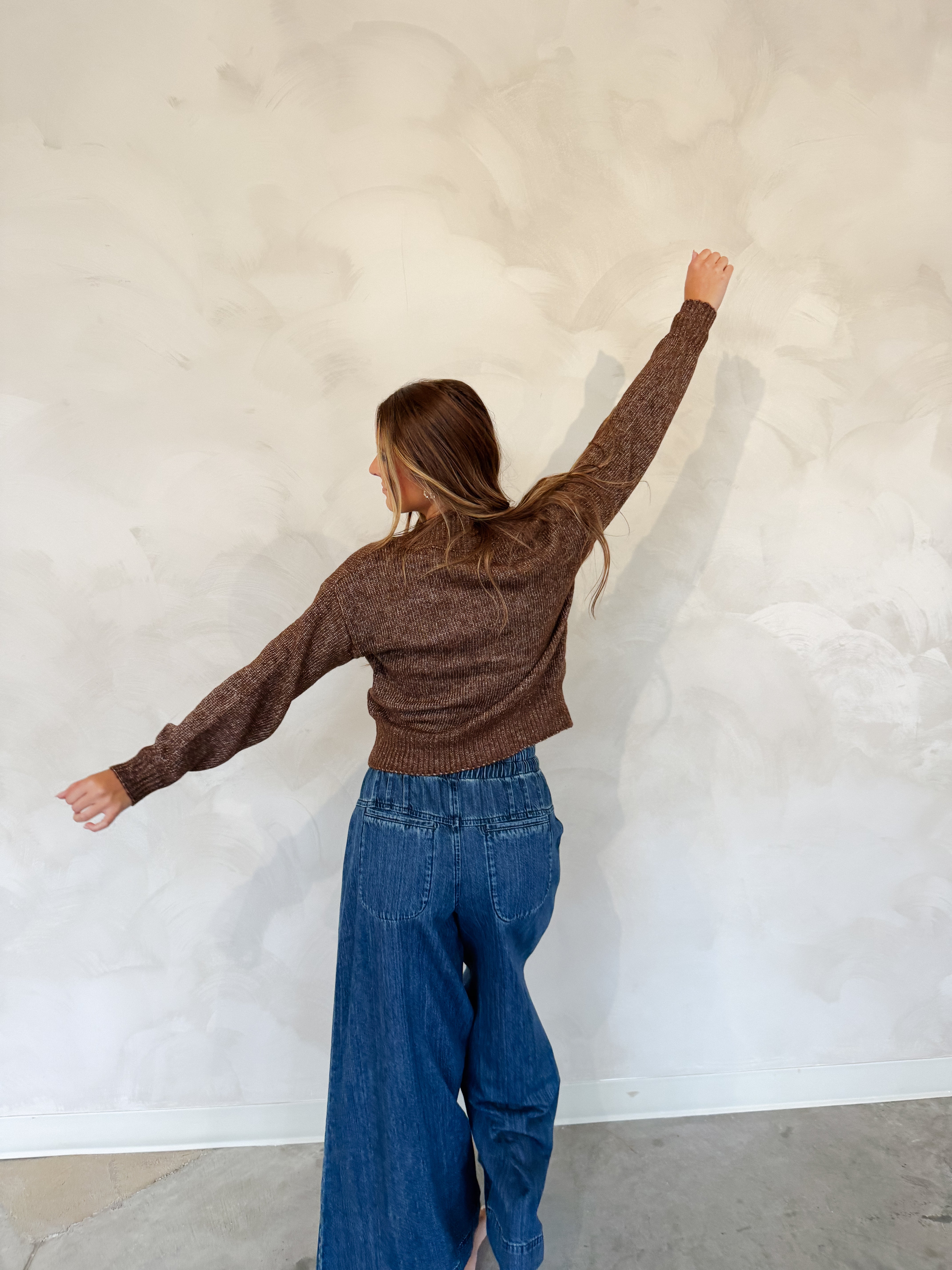 WIDE LEG TIE JEANS