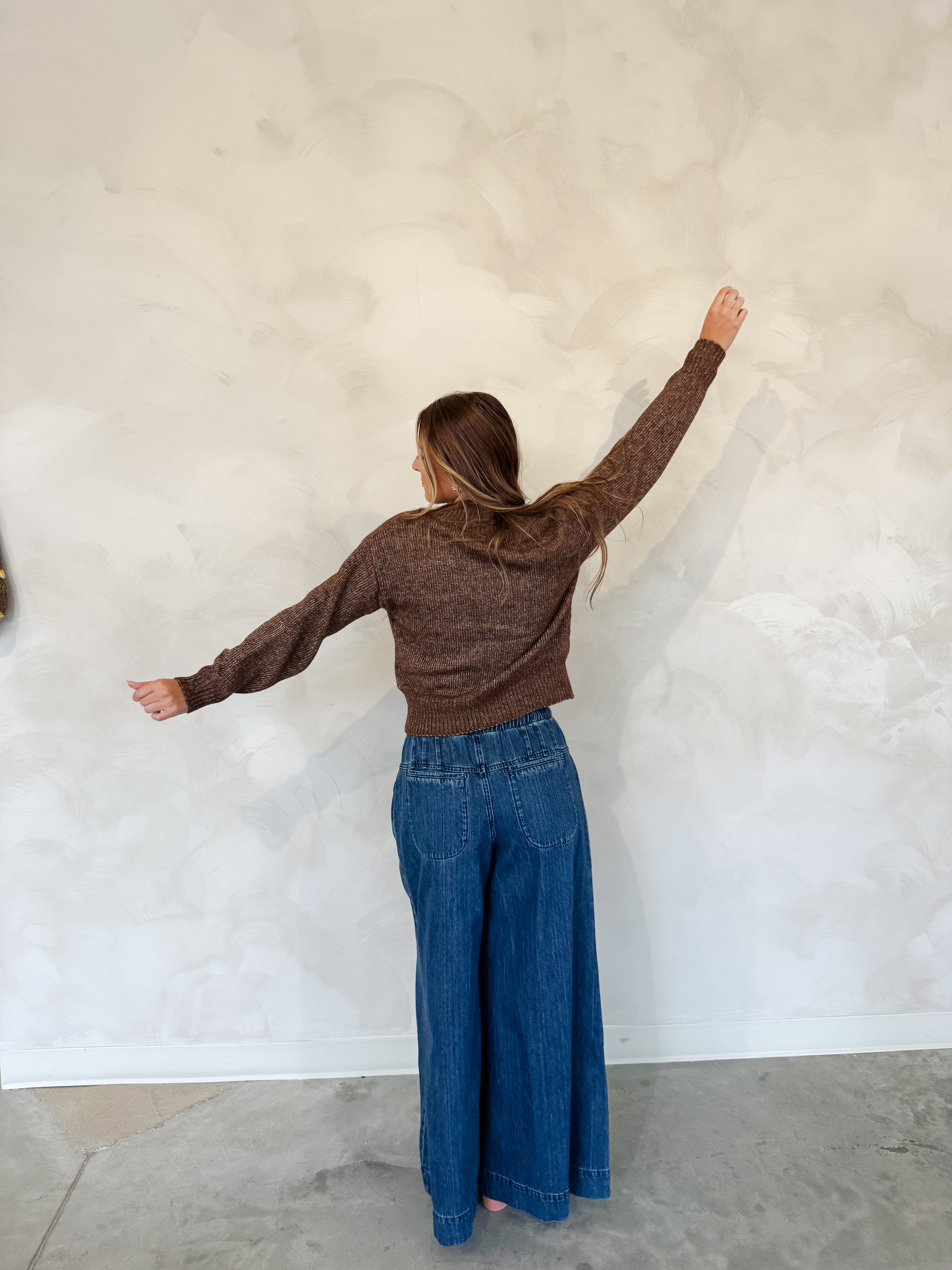 WIDE LEG TIE JEANS