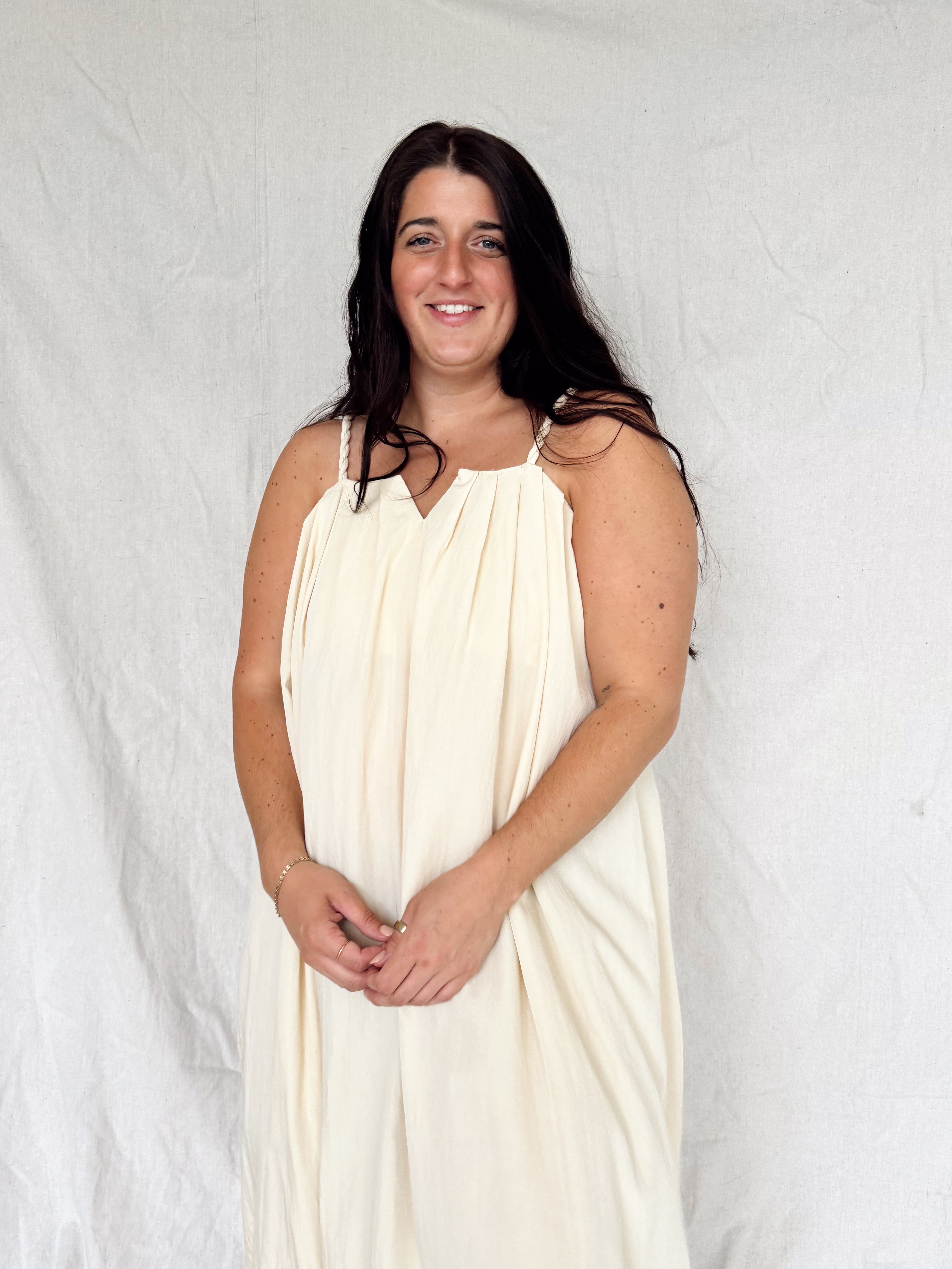 Chessie Cream Midi Dress