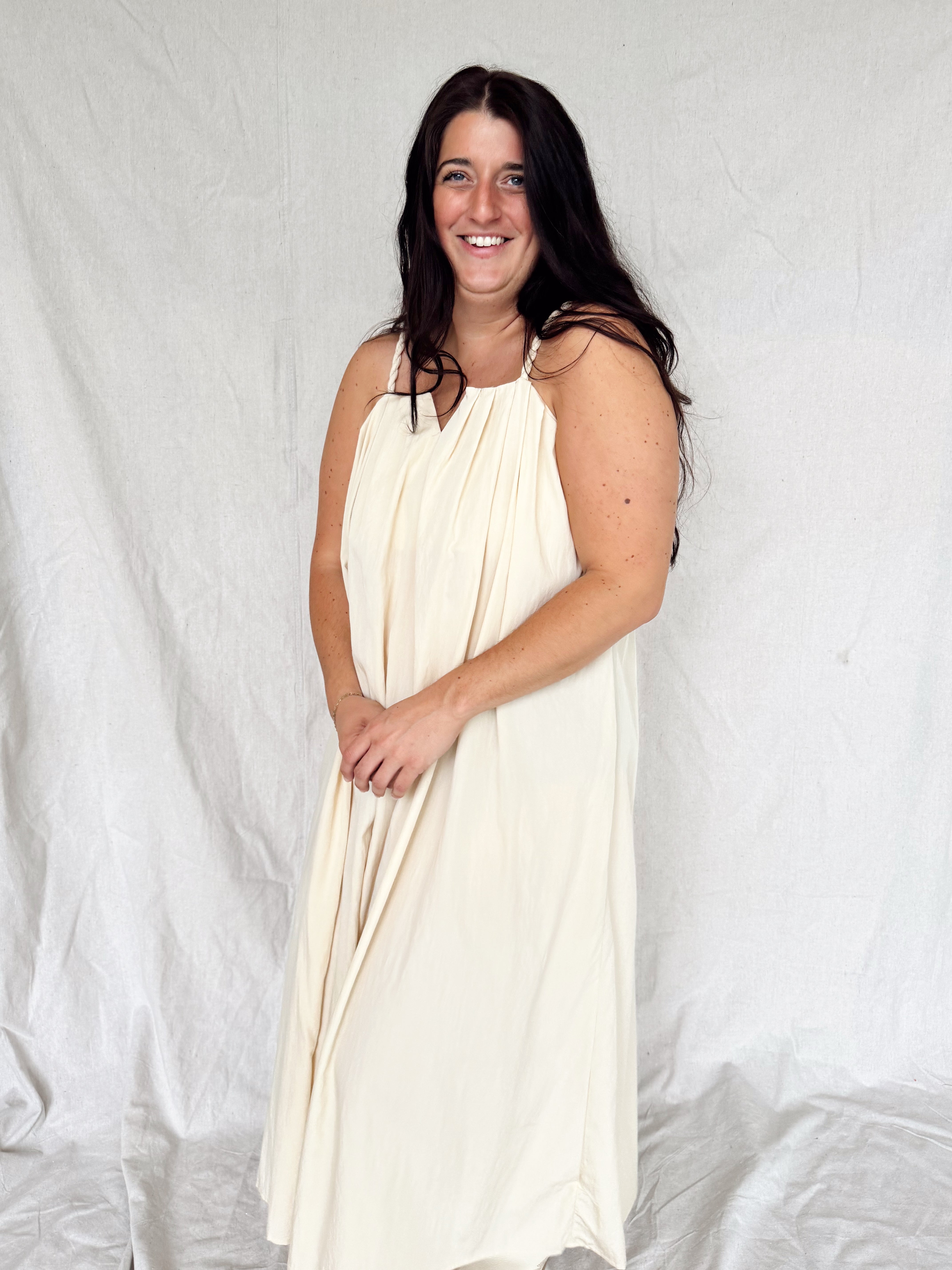 Chessie Cream Midi Dress