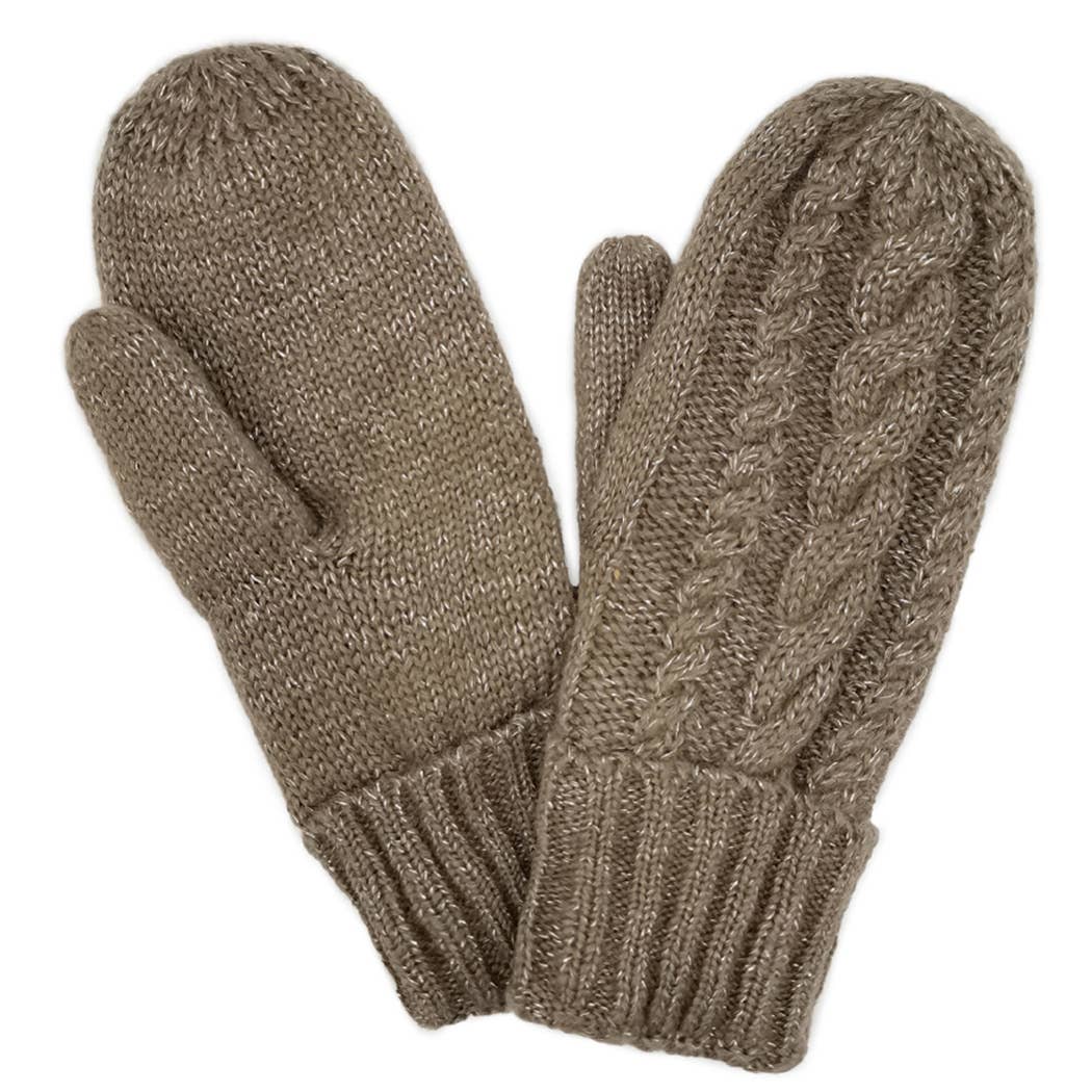 Cable Knitted Mittens