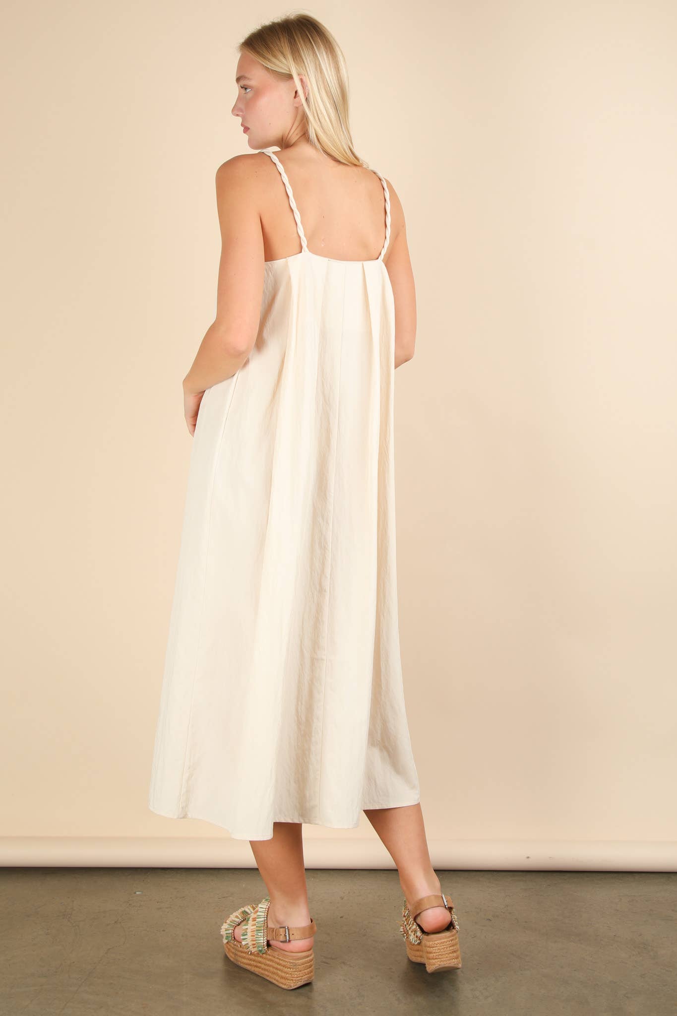 Chessie Cream Midi Dress