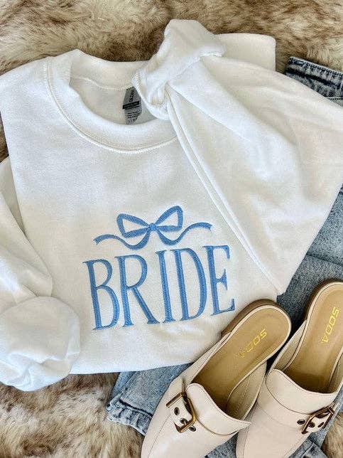 Bride Bow Embroidered Sweatshirt