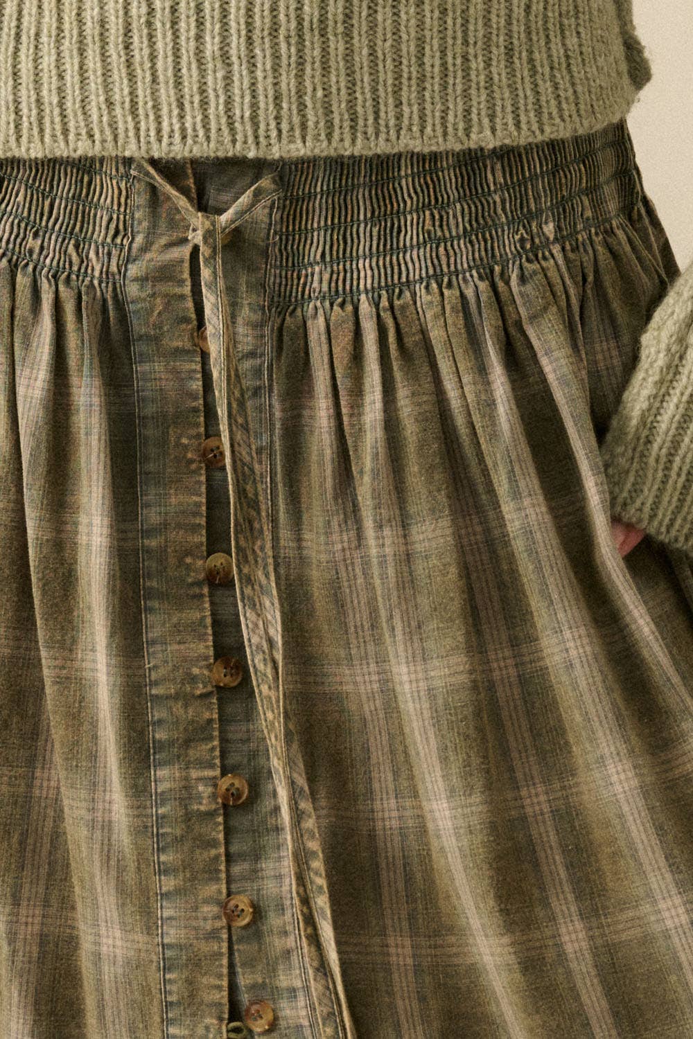 Plaid Flannel Maxi Skirt