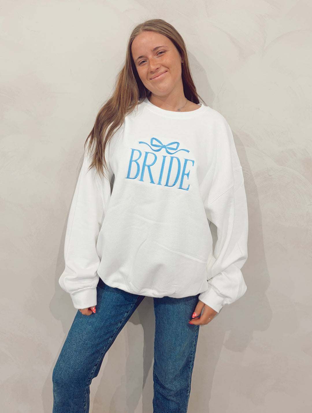 Bride Bow Embroidered Sweatshirt