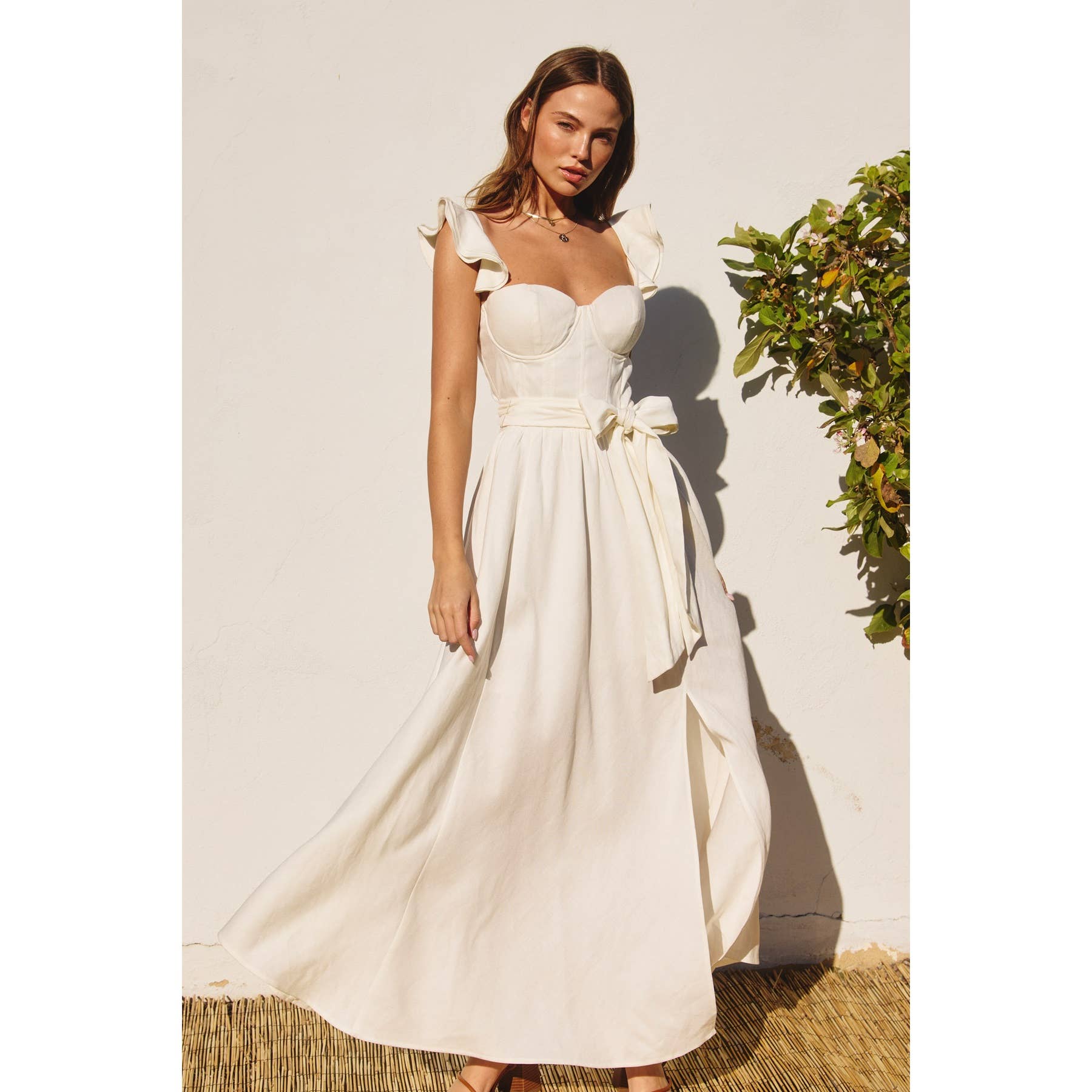 Corinne Corset Flutter Dress