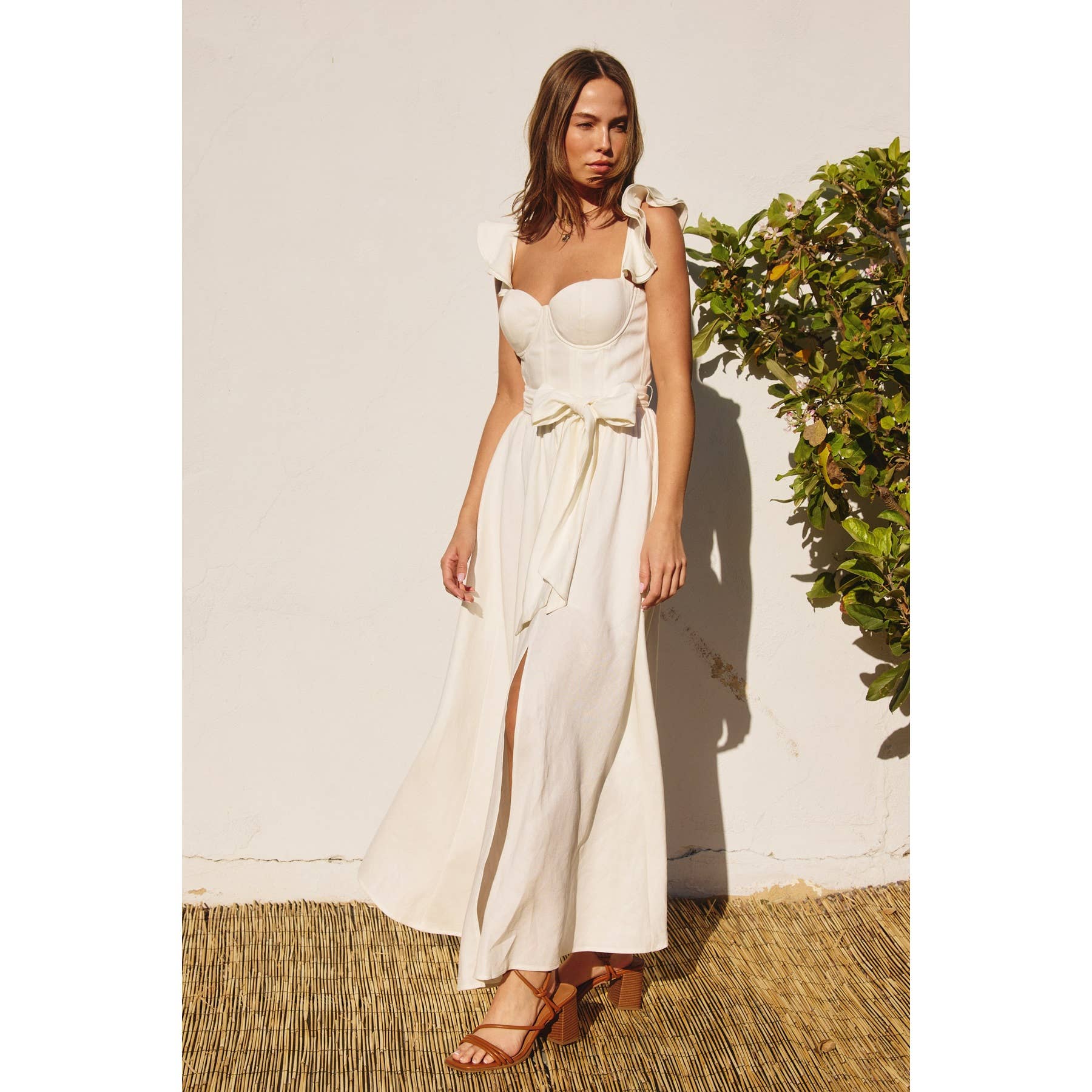 Corinne Corset Flutter Dress