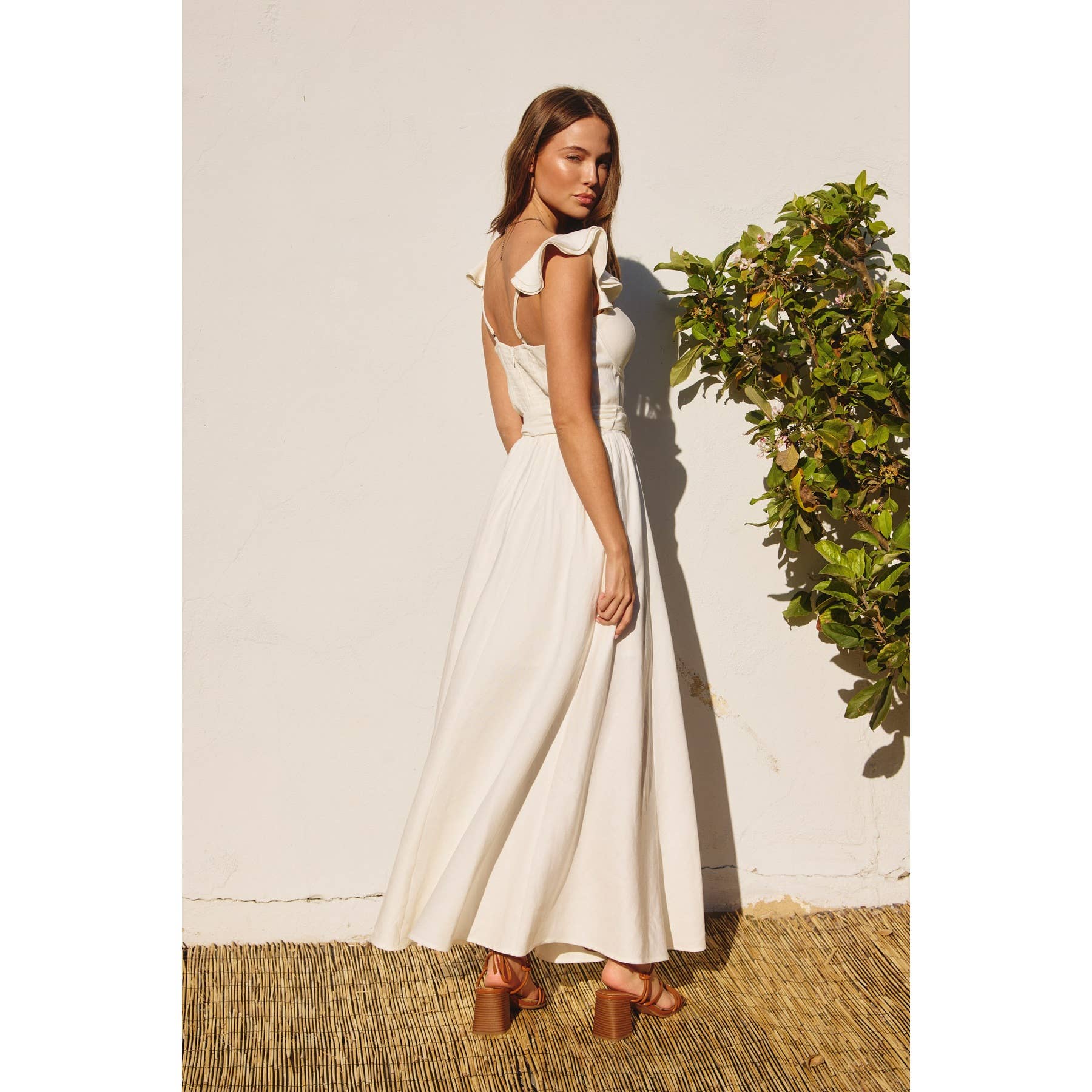 Corinne Corset Flutter Dress