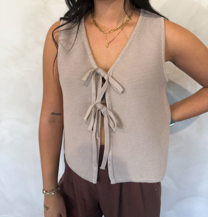 TIE FRONT VEST