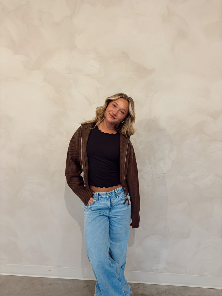 Connie Collard Zip Sweater