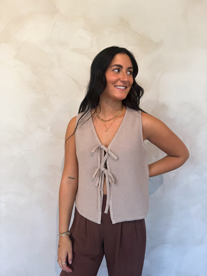 TIE FRONT VEST