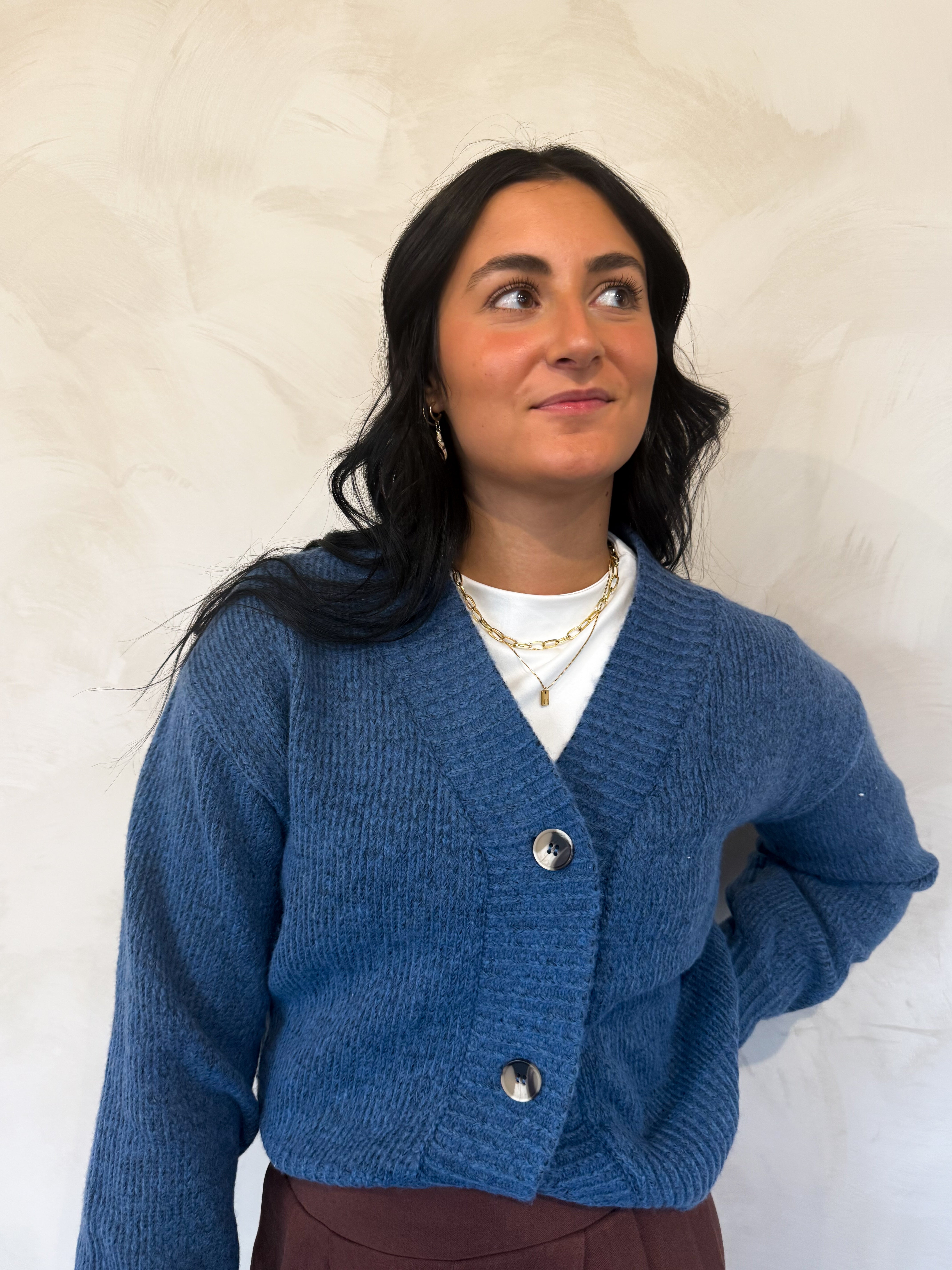 CARI BLUE CARDIGAN