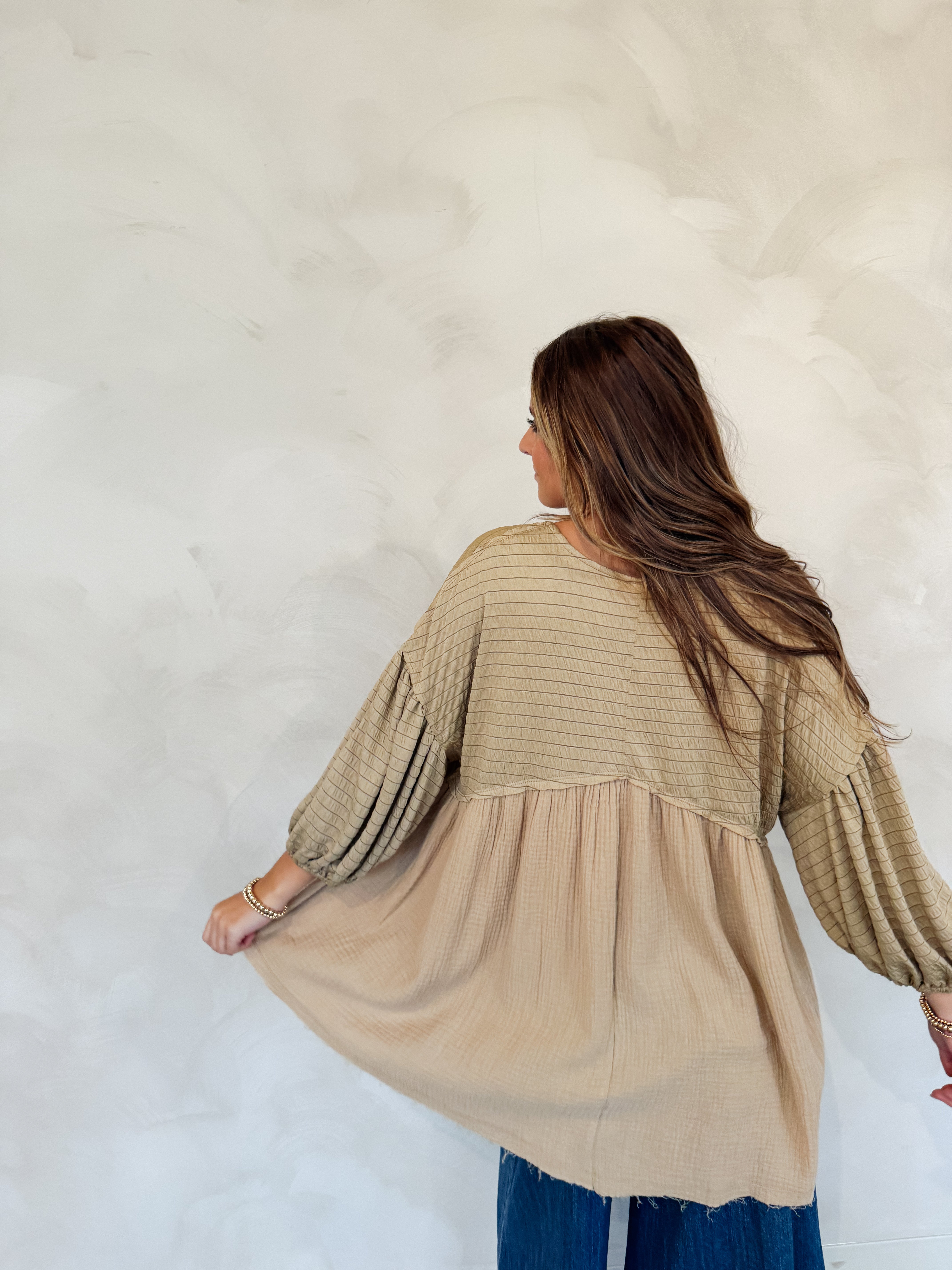 LONG SLEEVE HENLEY TOP