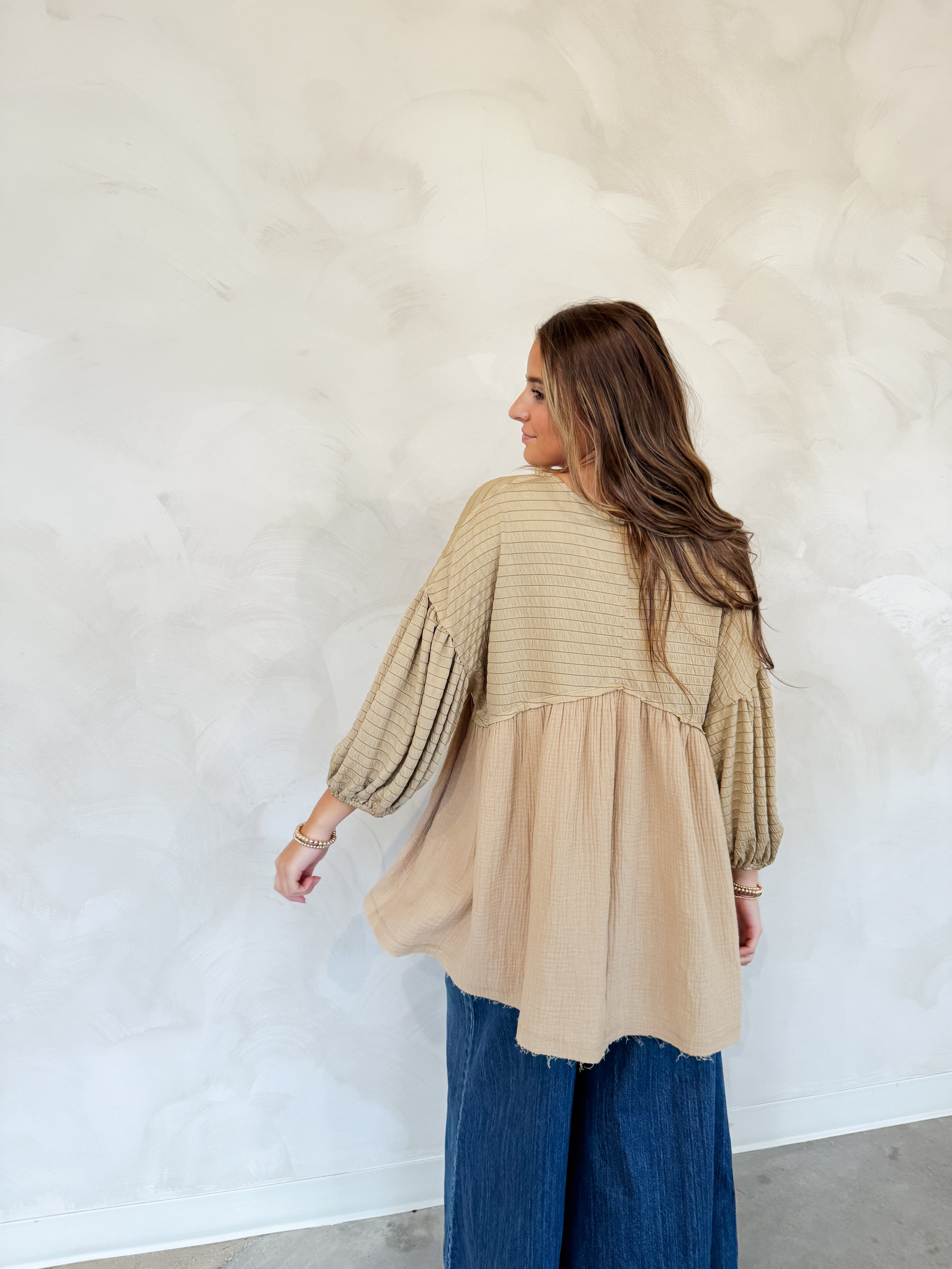 LONG SLEEVE HENLEY TOP