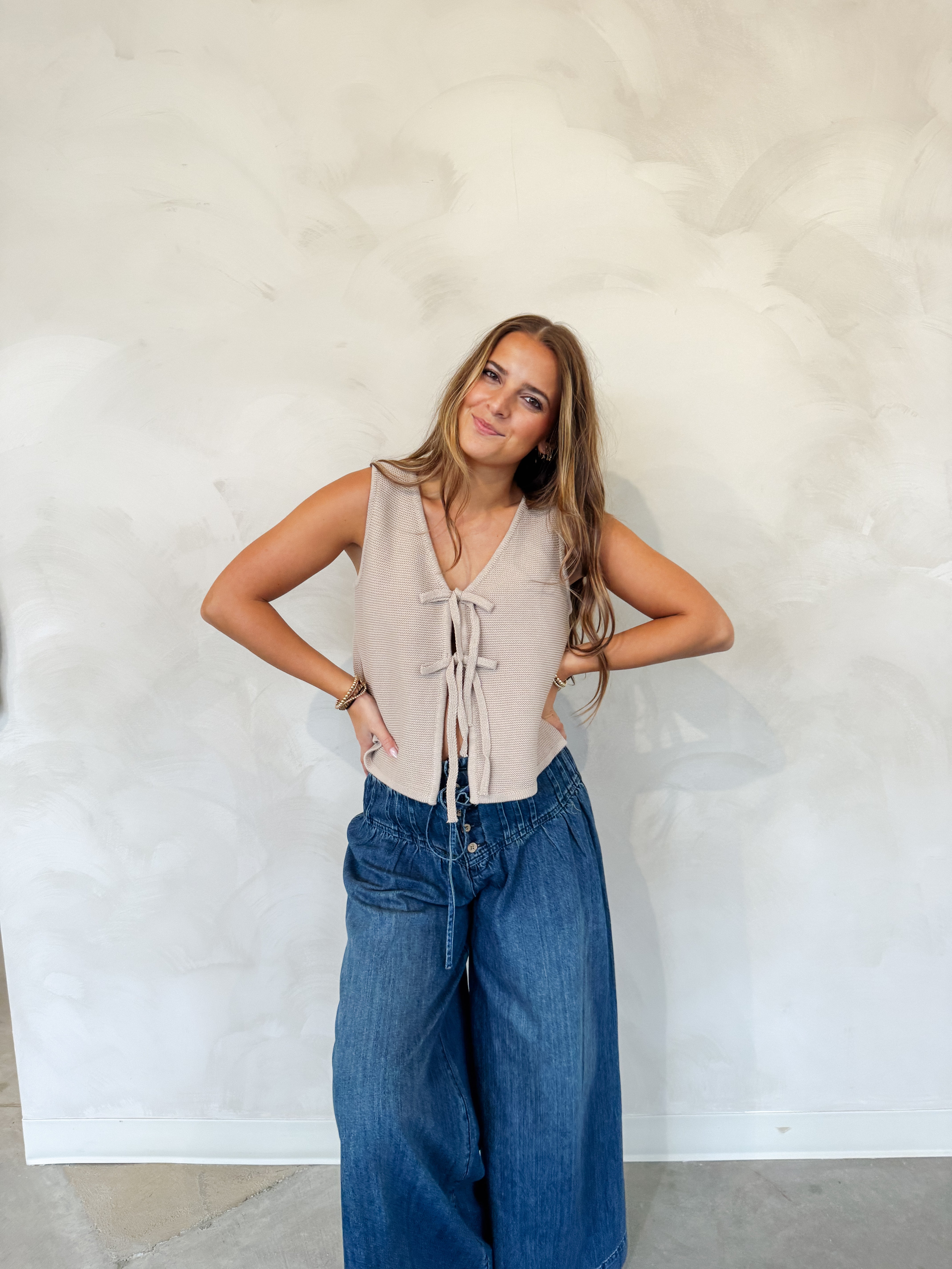TIE FRONT VEST