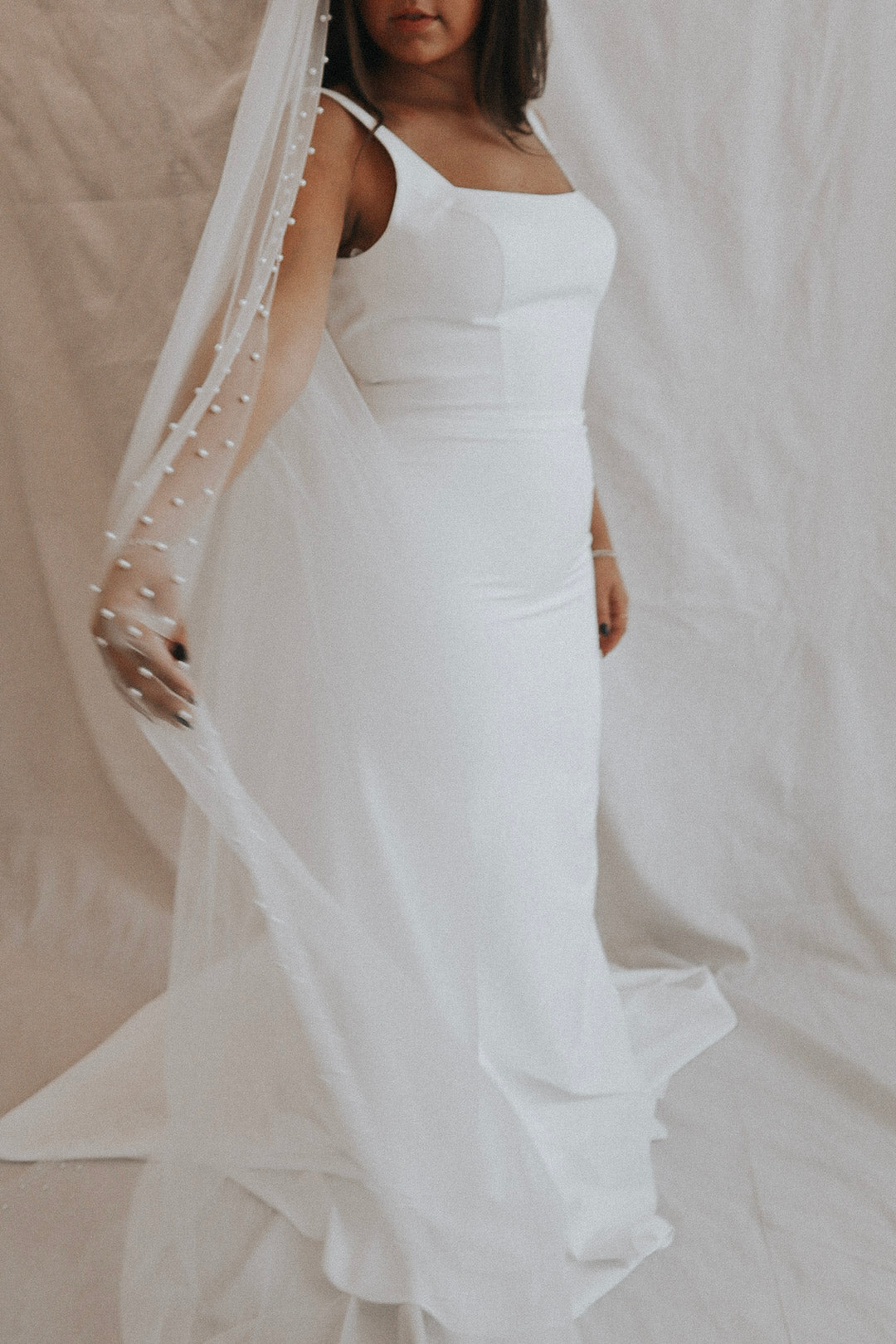 SWEETLY- Pearl Edge Veil