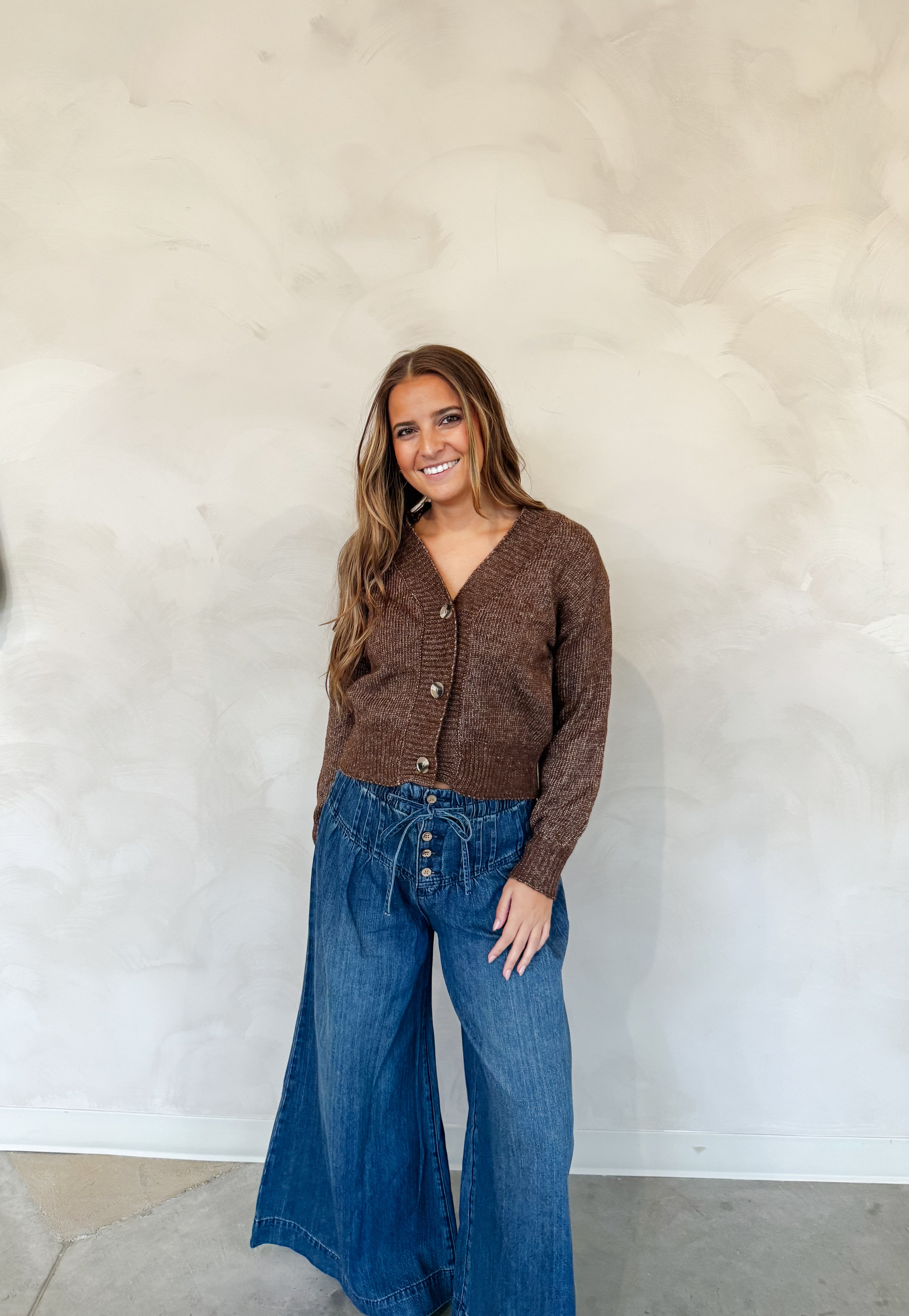 WIDE LEG TIE JEANS