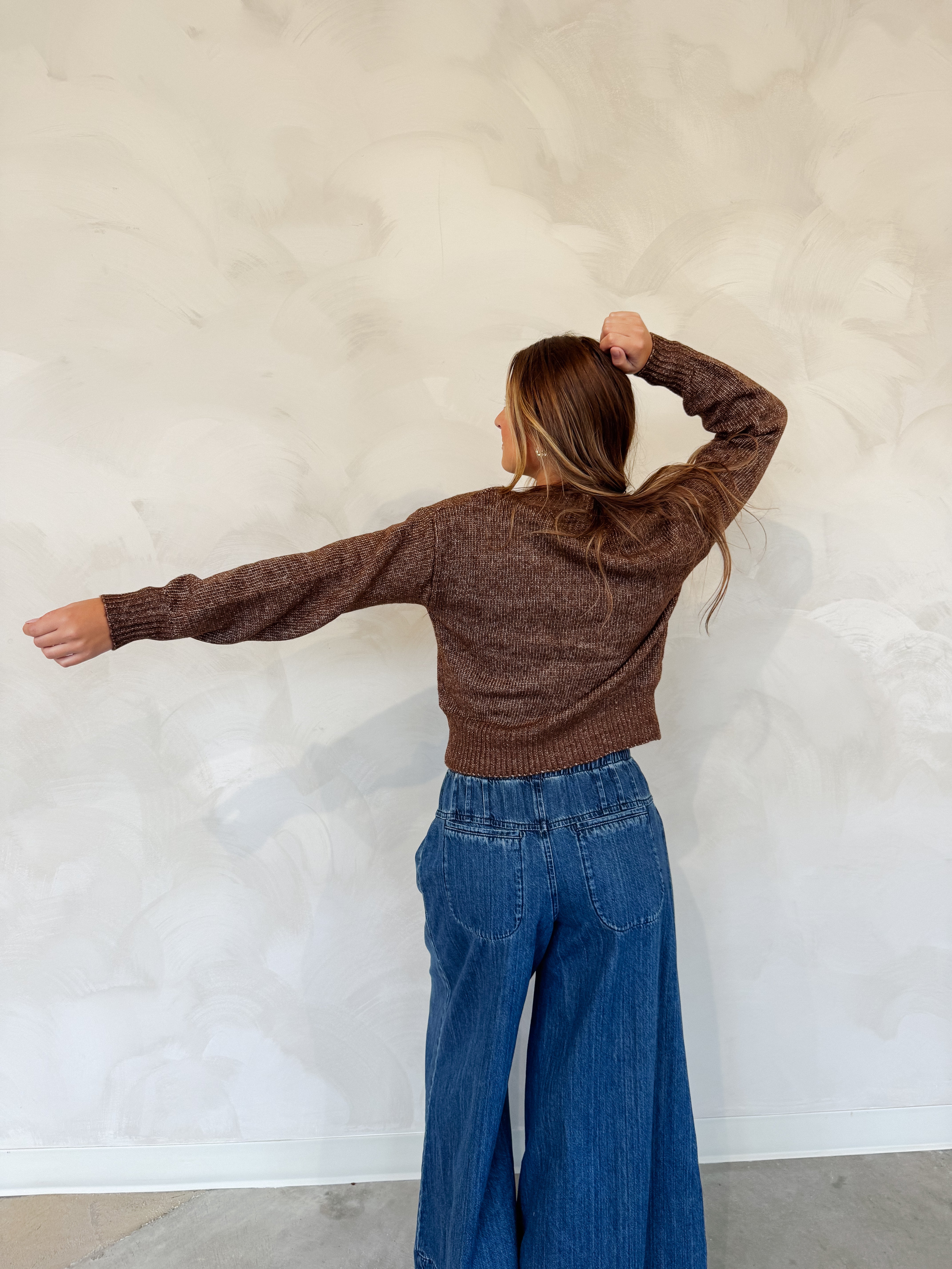 WIDE LEG TIE JEANS