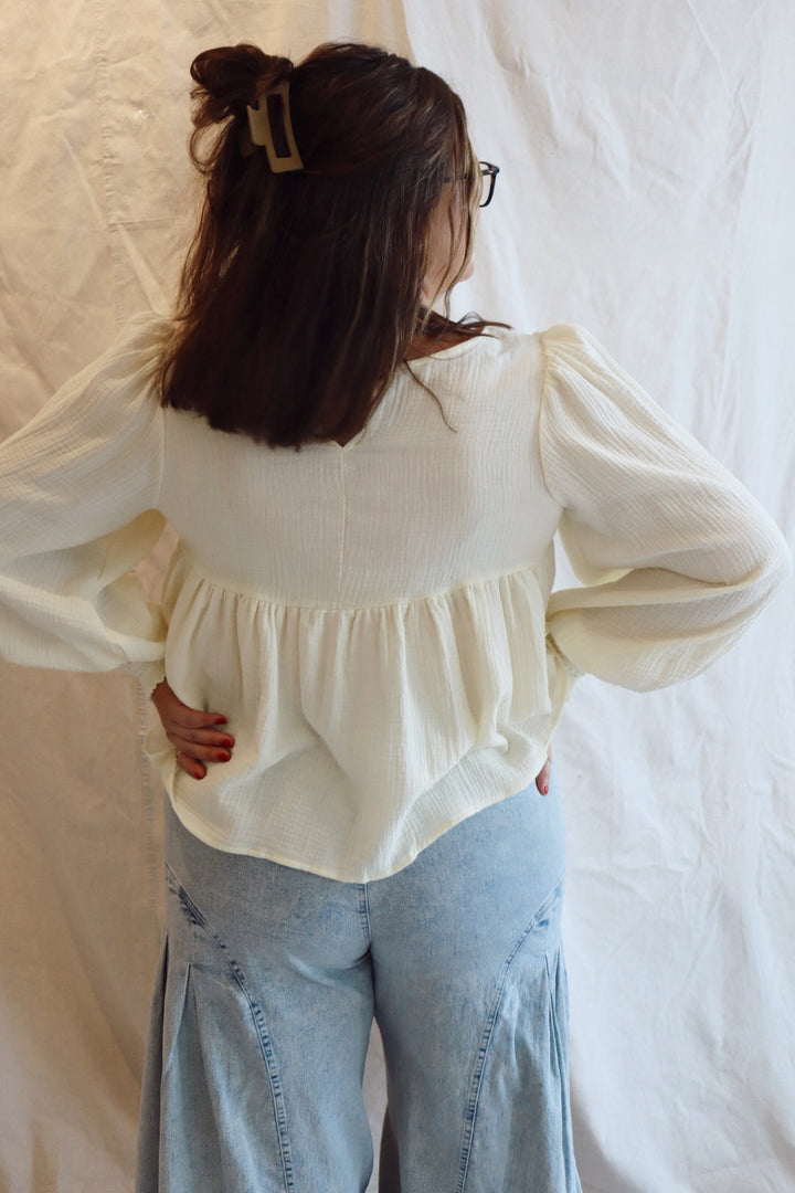 Puff Sleeves Babydoll Top