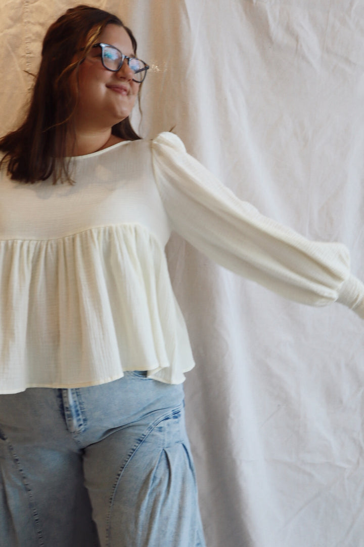 Puff Sleeves Babydoll Top