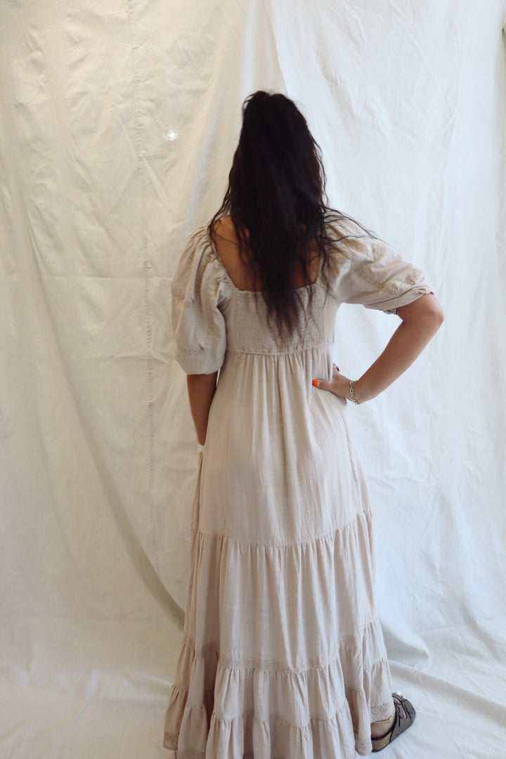 LACE INSET MAXI DRESS