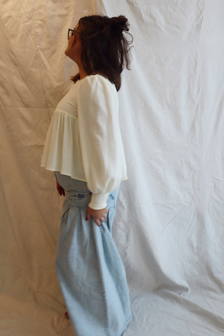 Puff Sleeves Babydoll Top