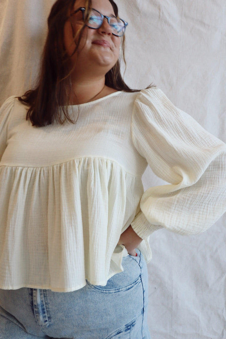 Puff Sleeves Babydoll Top