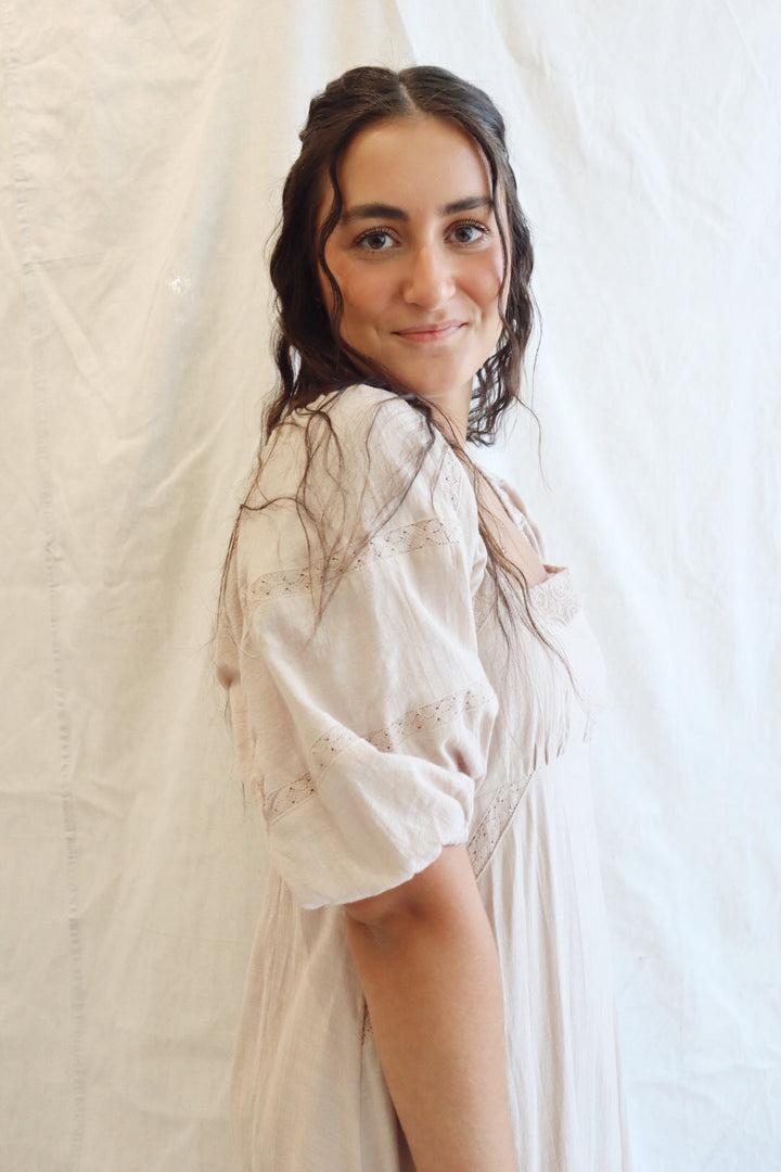 LACE INSET MAXI DRESS