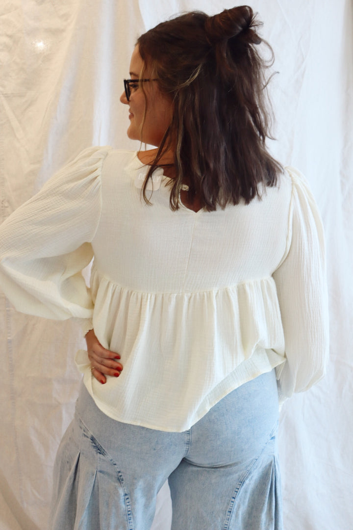 Puff Sleeves Babydoll Top