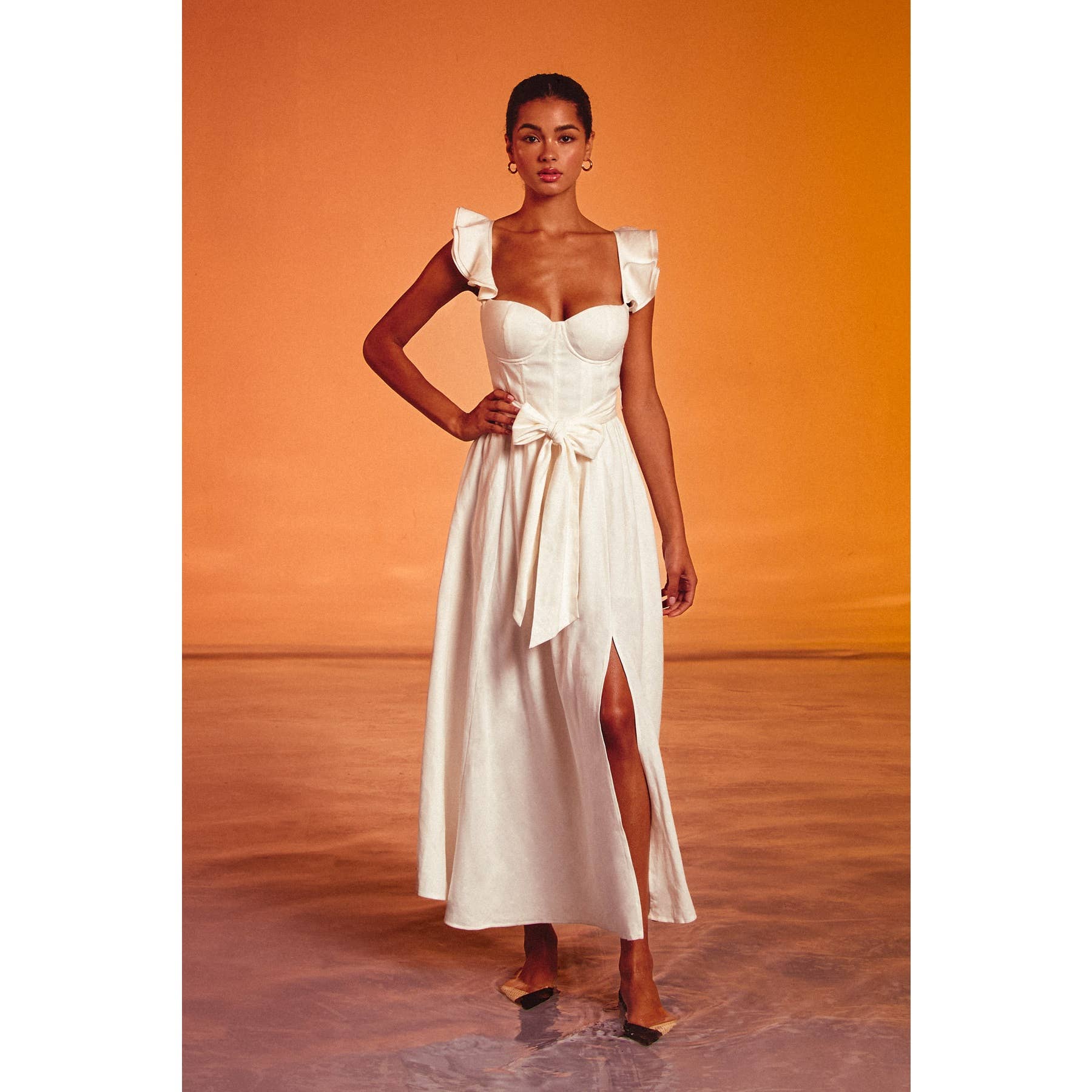 Corinne Corset Flutter Dress