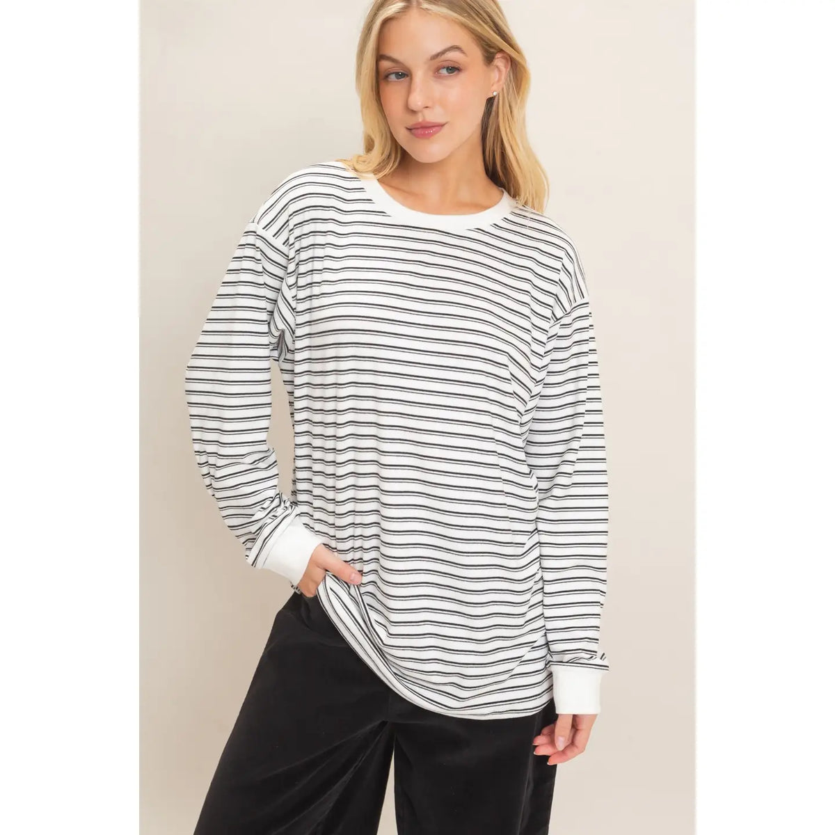 Black and White Striped Set
